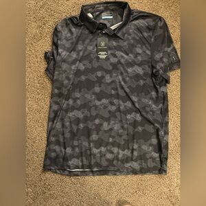 PGA Tour Men’s Black Charcoal Camo Polo